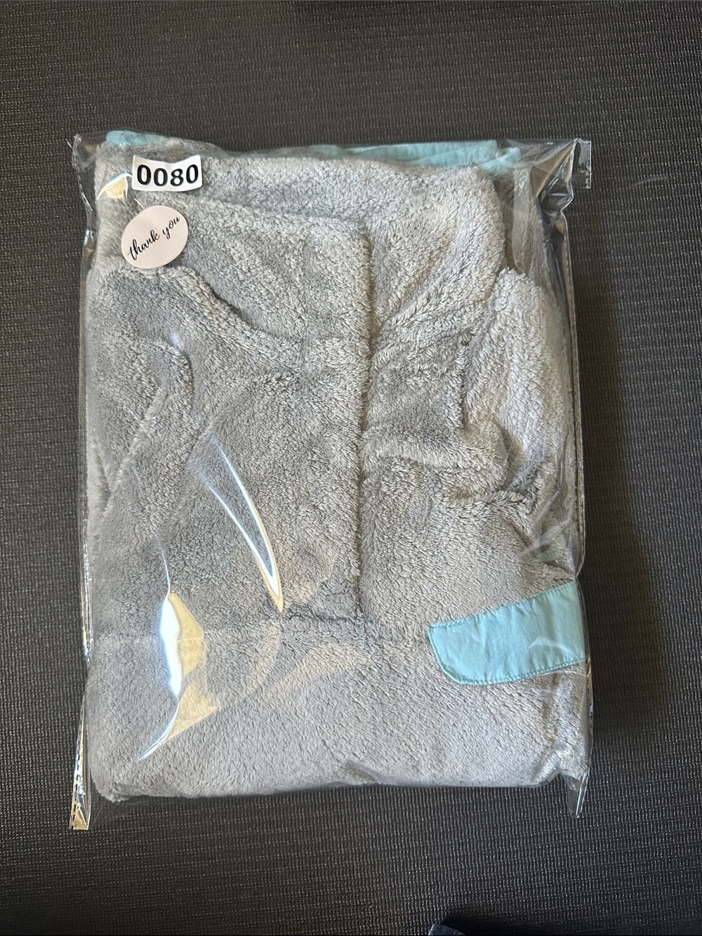 Jachs Gray Plush Fleece Pullover Snap T Jacket with Turquoise Accent Women's L - Picture 6 of 6